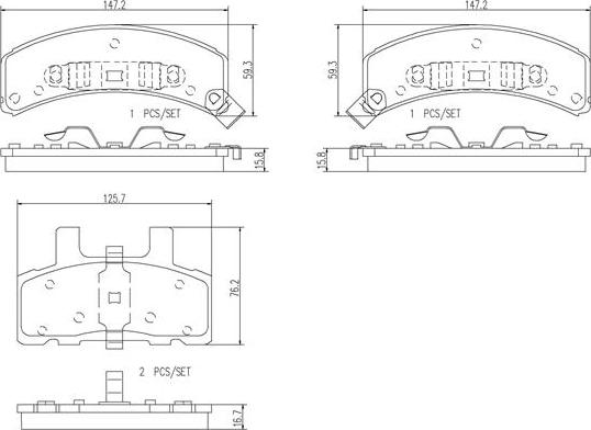 Brembo P18004N - Komplet Pločica, disk-kočnica www.molydon.hr