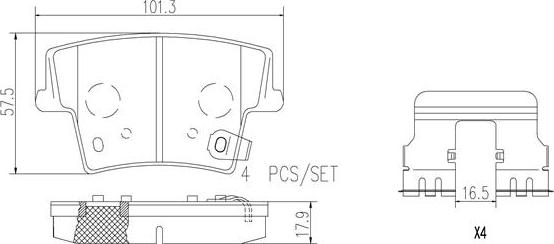 Brembo P18012N - Komplet Pločica, disk-kočnica www.molydon.hr