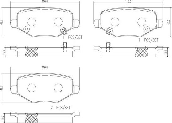 Brembo P18029N - Komplet Pločica, disk-kočnica www.molydon.hr