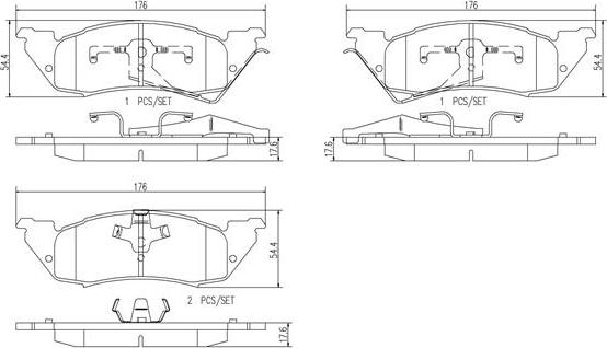 Brembo P18021N - Komplet Pločica, disk-kočnica www.molydon.hr