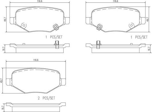 Brembo P18028N - Komplet Pločica, disk-kočnica www.molydon.hr