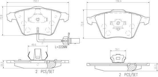 Brembo P85097N - Komplet Pločica, disk-kočnica www.molydon.hr