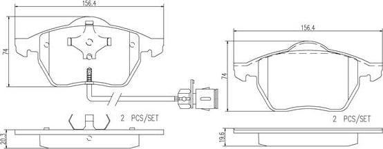 Brembo P85040N - Komplet Pločica, disk-kočnica www.molydon.hr