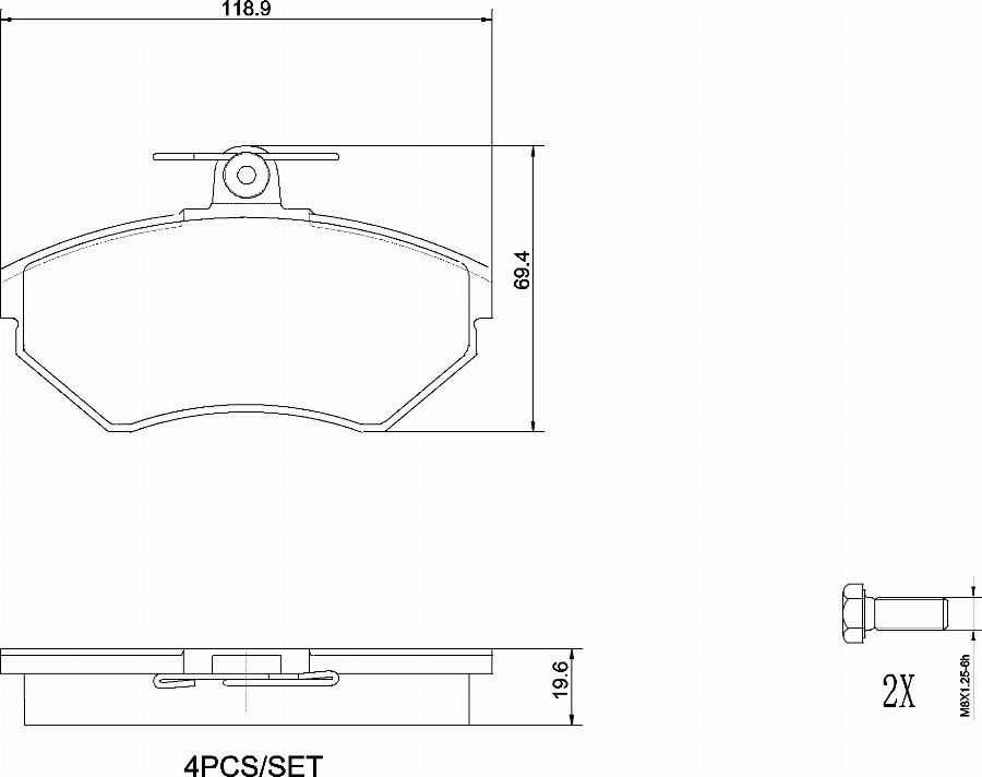 Brembo P85042N - Komplet Pločica, disk-kočnica www.molydon.hr