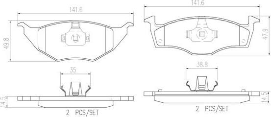 Brembo P85055N - Komplet Pločica, disk-kočnica www.molydon.hr