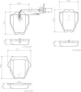 Brembo P85067N - Komplet Pločica, disk-kočnica www.molydon.hr