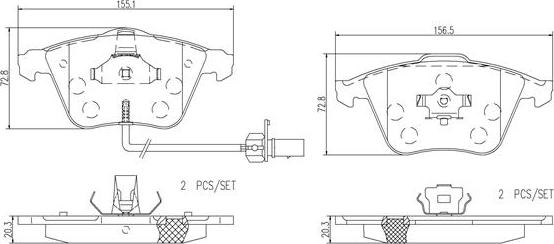 Brembo P85084N - Komplet Pločica, disk-kočnica www.molydon.hr