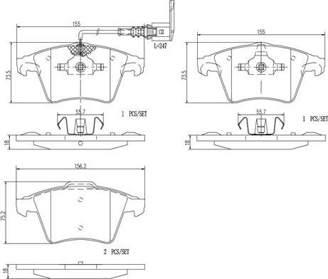 Brembo P85082N - Komplet Pločica, disk-kočnica www.molydon.hr