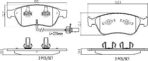 Brembo P85087N - Komplet Pločica, disk-kočnica www.molydon.hr