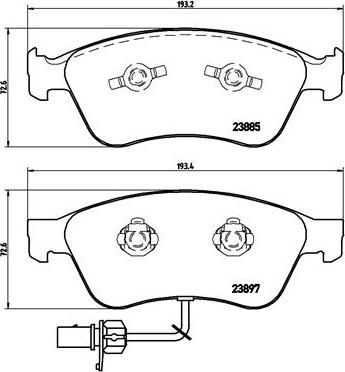 Brembo P 85 087 - Komplet Pločica, disk-kočnica www.molydon.hr