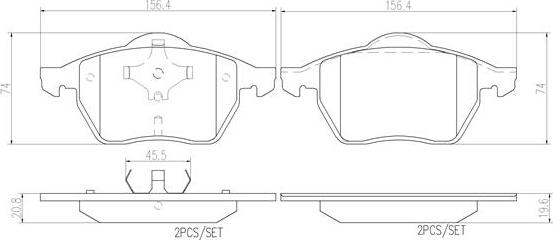 Brembo P85035N - Komplet Pločica, disk-kočnica www.molydon.hr