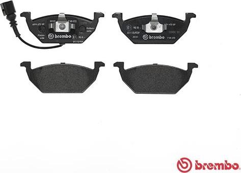 Brembo P 85 072 - Komplet Pločica, disk-kočnica www.molydon.hr