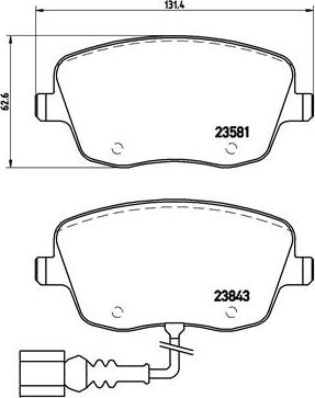 Brembo P 85 077 - Komplet Pločica, disk-kočnica www.molydon.hr