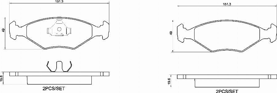 Brembo P 85 196 - Komplet Pločica, disk-kočnica www.molydon.hr