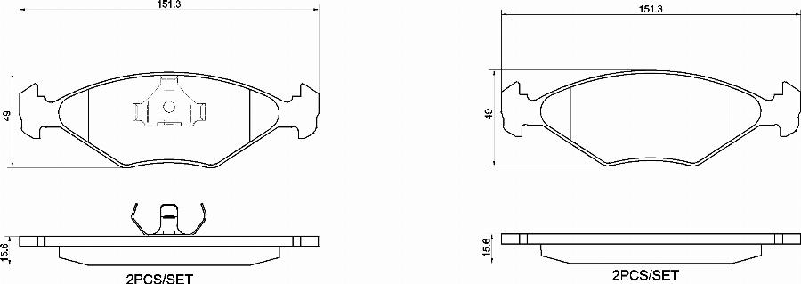 Brembo P 85 197 - Komplet Pločica, disk-kočnica www.molydon.hr