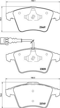 Brembo P 85 149 - Komplet Pločica, disk-kočnica www.molydon.hr