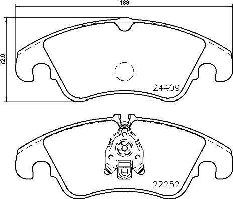 BENDIX BPD1638 - Komplet Pločica, disk-kočnica www.molydon.hr