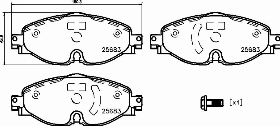 Brembo P 85 147E - Komplet Pločica, disk-kočnica www.molydon.hr