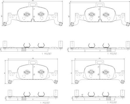 Brembo P85164N - Komplet Pločica, disk-kočnica www.molydon.hr