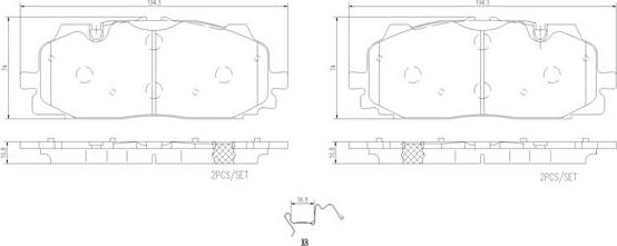 Brembo P85165N - Komplet Pločica, disk-kočnica www.molydon.hr