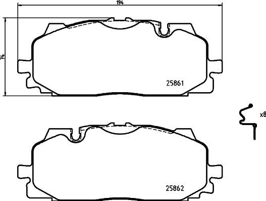 Brembo P 85 165X - Komplet Pločica, disk-kočnica www.molydon.hr