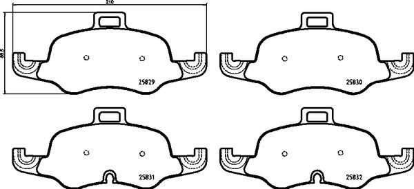 Brembo P 85 160 - Komplet Pločica, disk-kočnica www.molydon.hr