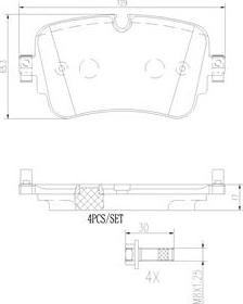 Brembo P85161N - Komplet Pločica, disk-kočnica www.molydon.hr