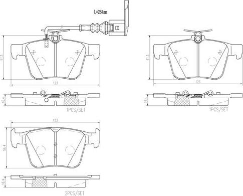 Brembo P85162N - Komplet Pločica, disk-kočnica www.molydon.hr