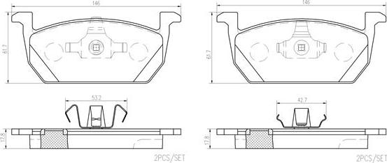 Brembo P85167N - Komplet Pločica, disk-kočnica www.molydon.hr