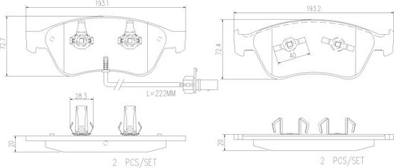 Brembo P85102N - Komplet Pločica, disk-kočnica www.molydon.hr