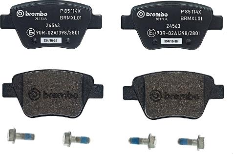 Brembo P 85 114X - Komplet Pločica, disk-kočnica www.molydon.hr