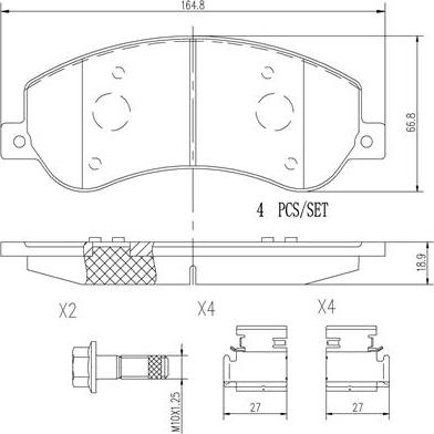 Brembo P85115N - Komplet Pločica, disk-kočnica www.molydon.hr