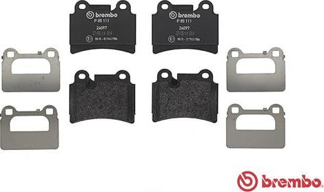 Brembo P 85 111 - Komplet Pločica, disk-kočnica www.molydon.hr