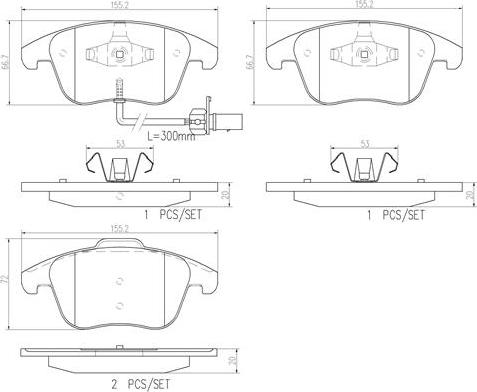 Brembo P85113N - Komplet Pločica, disk-kočnica www.molydon.hr