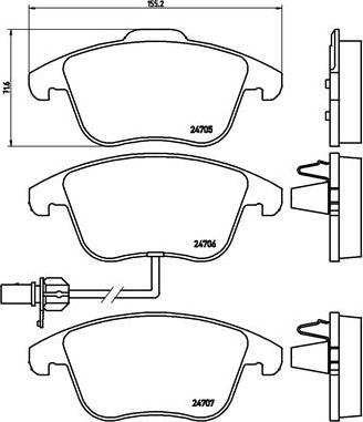 Brembo P 85 113X - Komplet Pločica, disk-kočnica www.molydon.hr