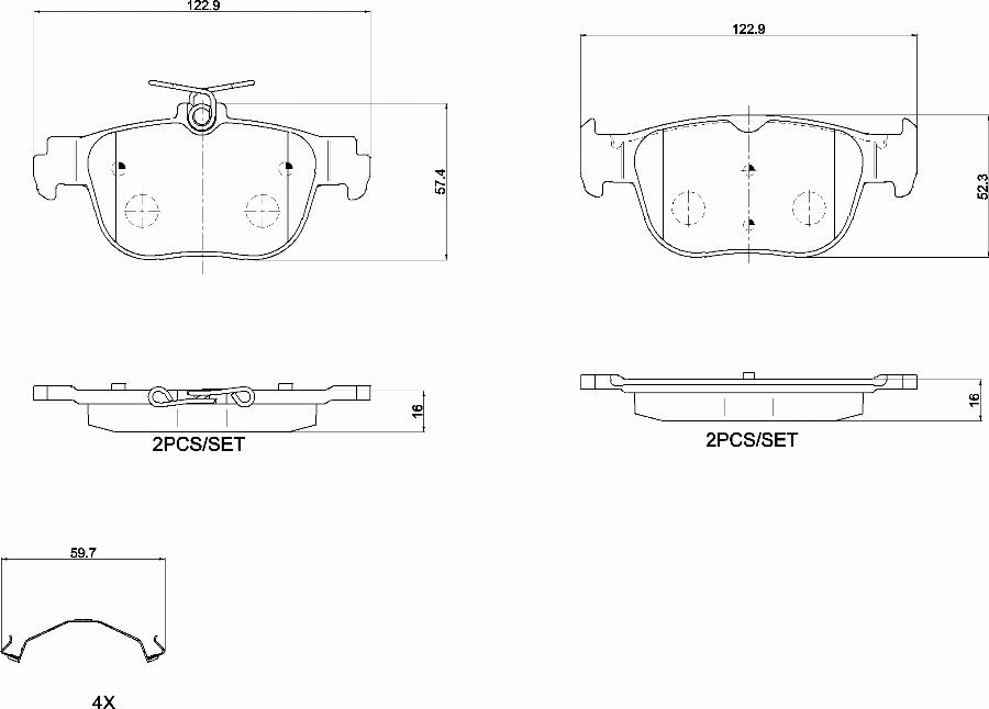 Brembo P85189N - Komplet Pločica, disk-kočnica www.molydon.hr