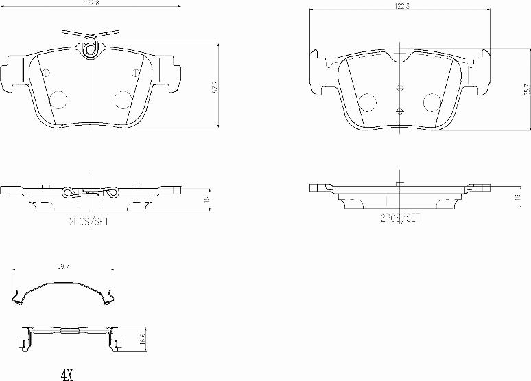 Brembo P85184N - Komplet Pločica, disk-kočnica www.molydon.hr