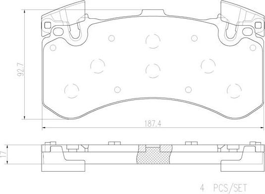 Brembo P85136N - Komplet Pločica, disk-kočnica www.molydon.hr