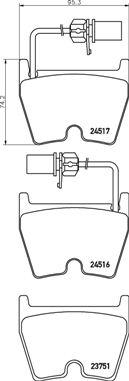 Brembo P 85 132 - Komplet Pločica, disk-kočnica www.molydon.hr