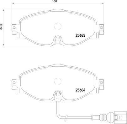 Brembo P 85 126E - Komplet Pločica, disk-kočnica www.molydon.hr