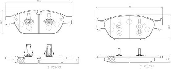 Brembo P85127N - Komplet Pločica, disk-kočnica www.molydon.hr