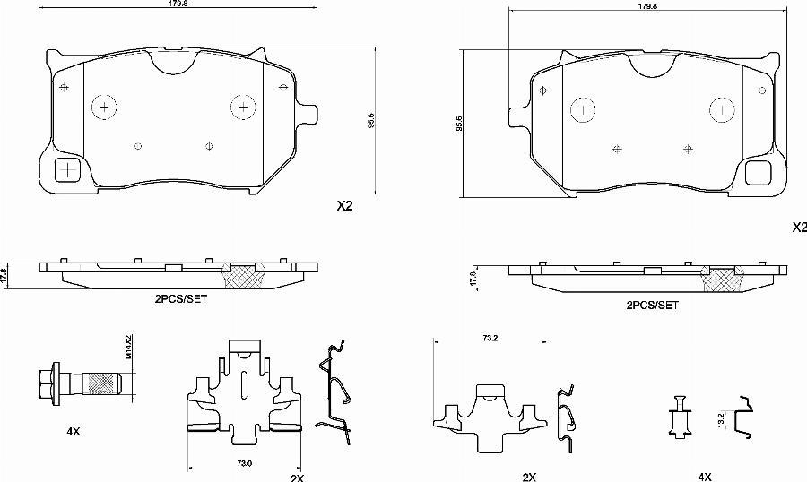 Brembo P 86 036 - Komplet Pločica, disk-kočnica www.molydon.hr