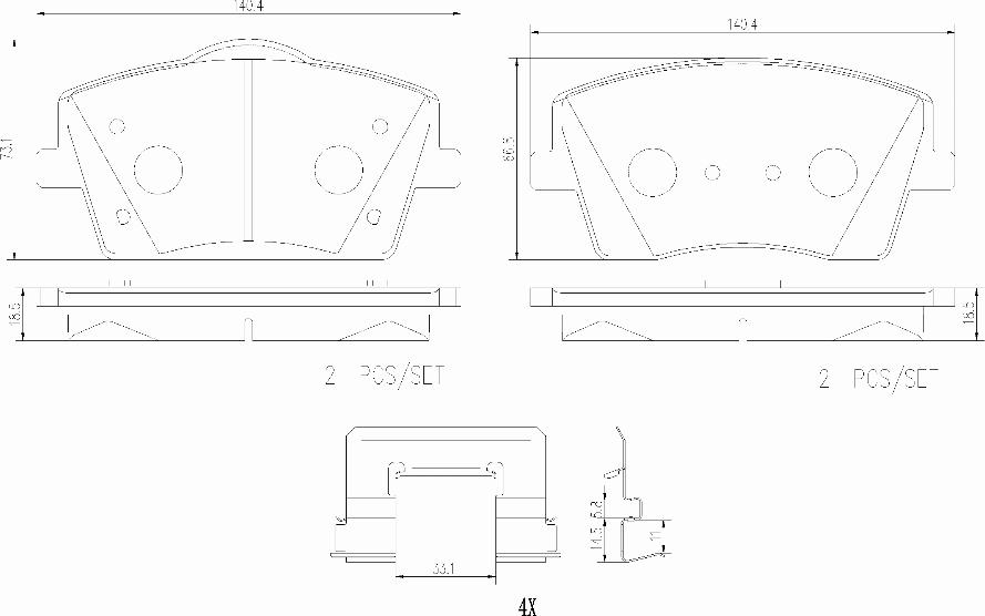 Brembo P86031N - Komplet Pločica, disk-kočnica www.molydon.hr