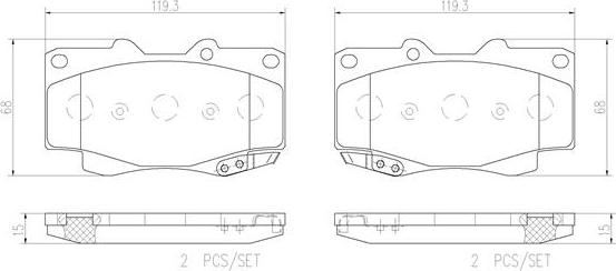 Brembo P83069N - Komplet Pločica, disk-kočnica www.molydon.hr