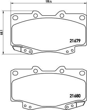 Brembo P 83 069 - Komplet Pločica, disk-kočnica www.molydon.hr