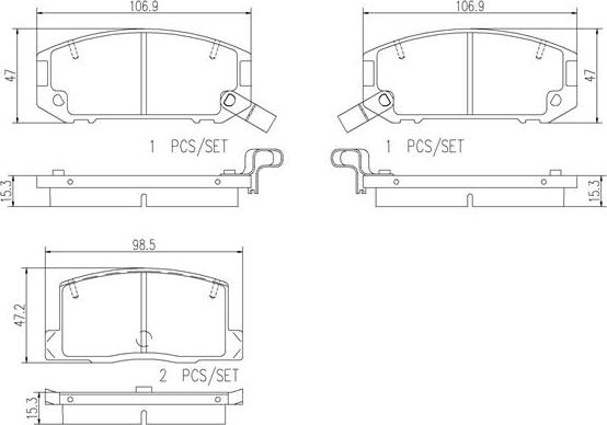 Brembo P83019N - Komplet Pločica, disk-kočnica www.molydon.hr