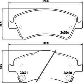 Brembo P 83 081 - Komplet Pločica, disk-kočnica www.molydon.hr