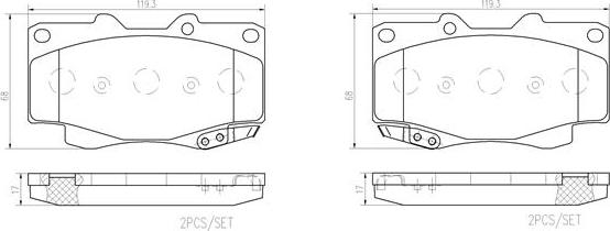 Brembo P83151N - Komplet Pločica, disk-kočnica www.molydon.hr