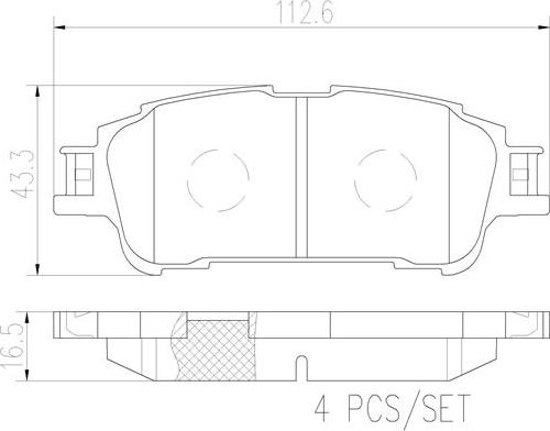 Brembo P 83 169 - Komplet Pločica, disk-kočnica www.molydon.hr