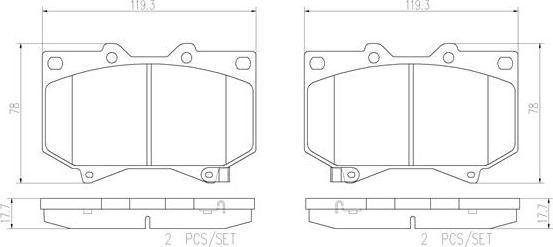 Brembo P83118N - Komplet Pločica, disk-kočnica www.molydon.hr